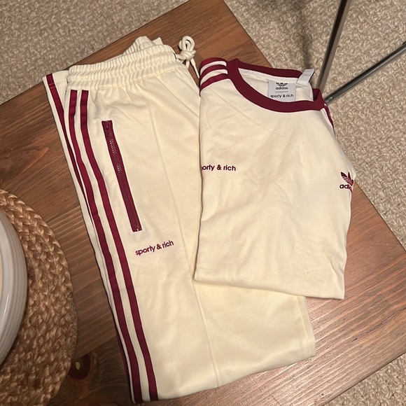Adidas x Sporty & Rich Unisex Track Pants size S with top - Picture 5 of 5